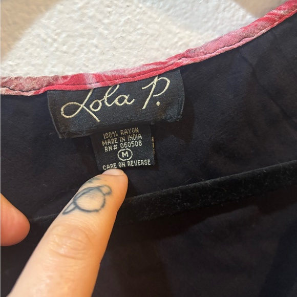 Vintage Whimsigoth Boho Fairycore Black Floral Fringe Chiffon Dress Beaded - Picture 3 of 15